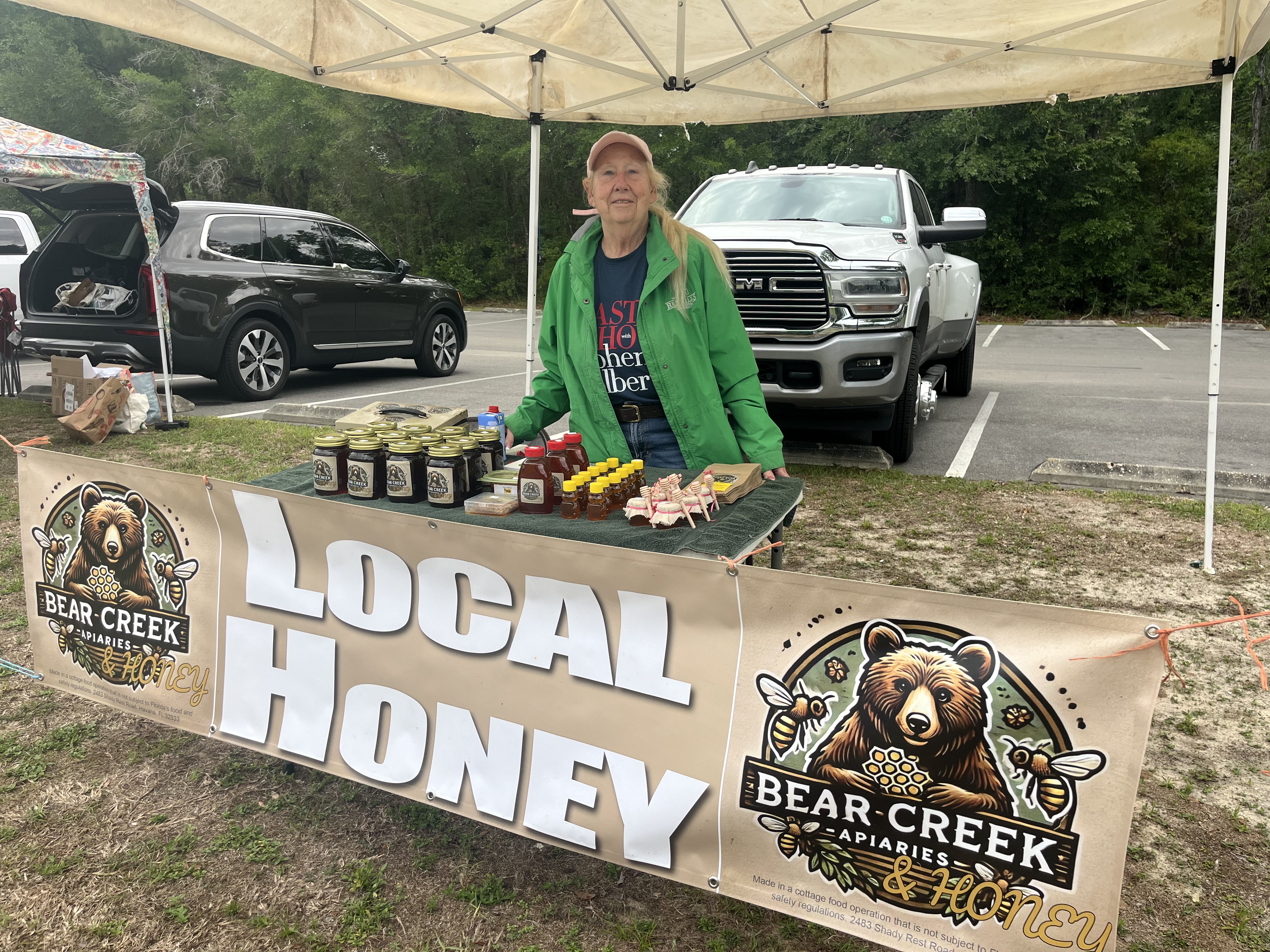 Bear Creek Apiaries honey stand