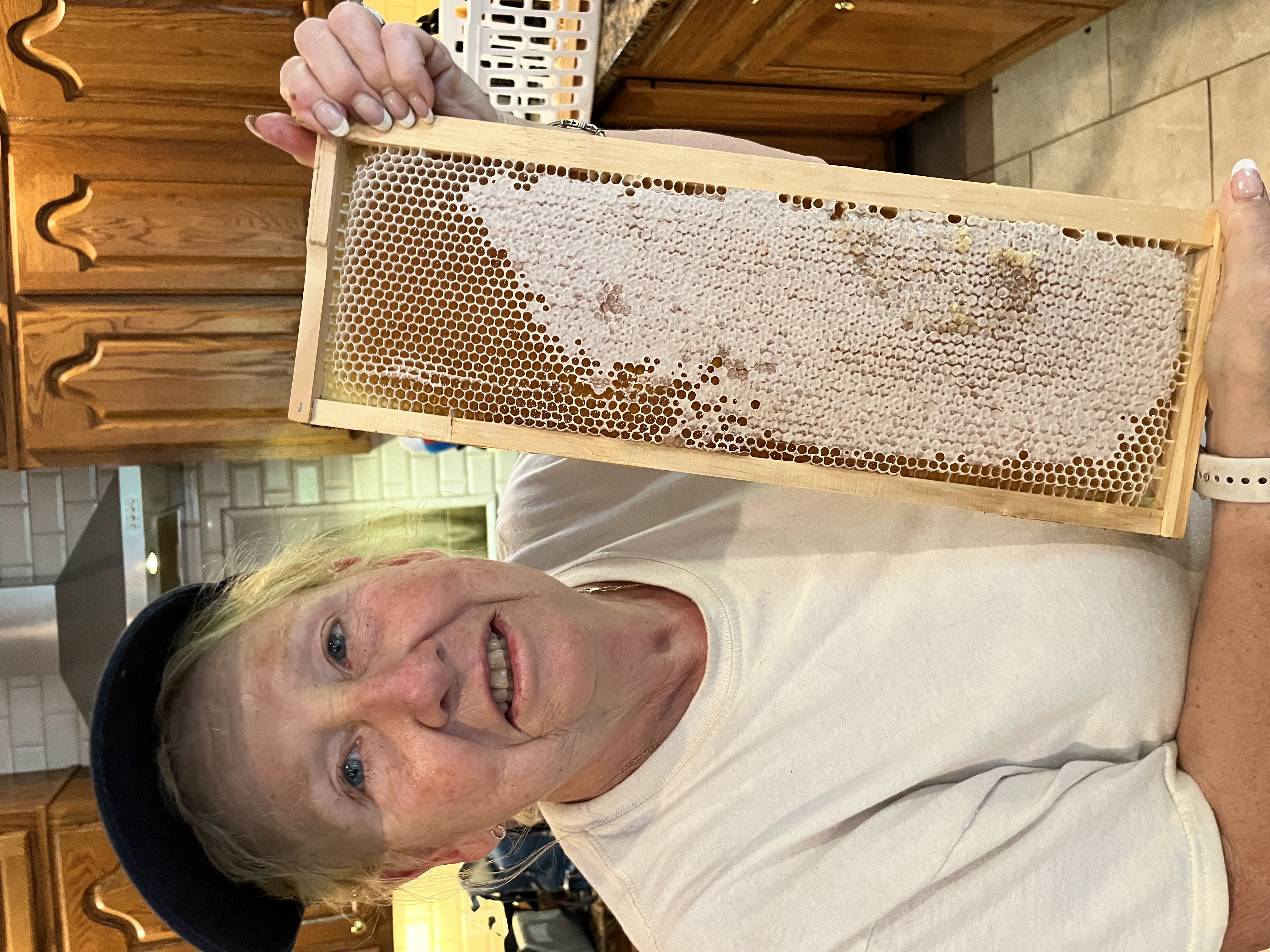 Raw honeycomb from the hive
