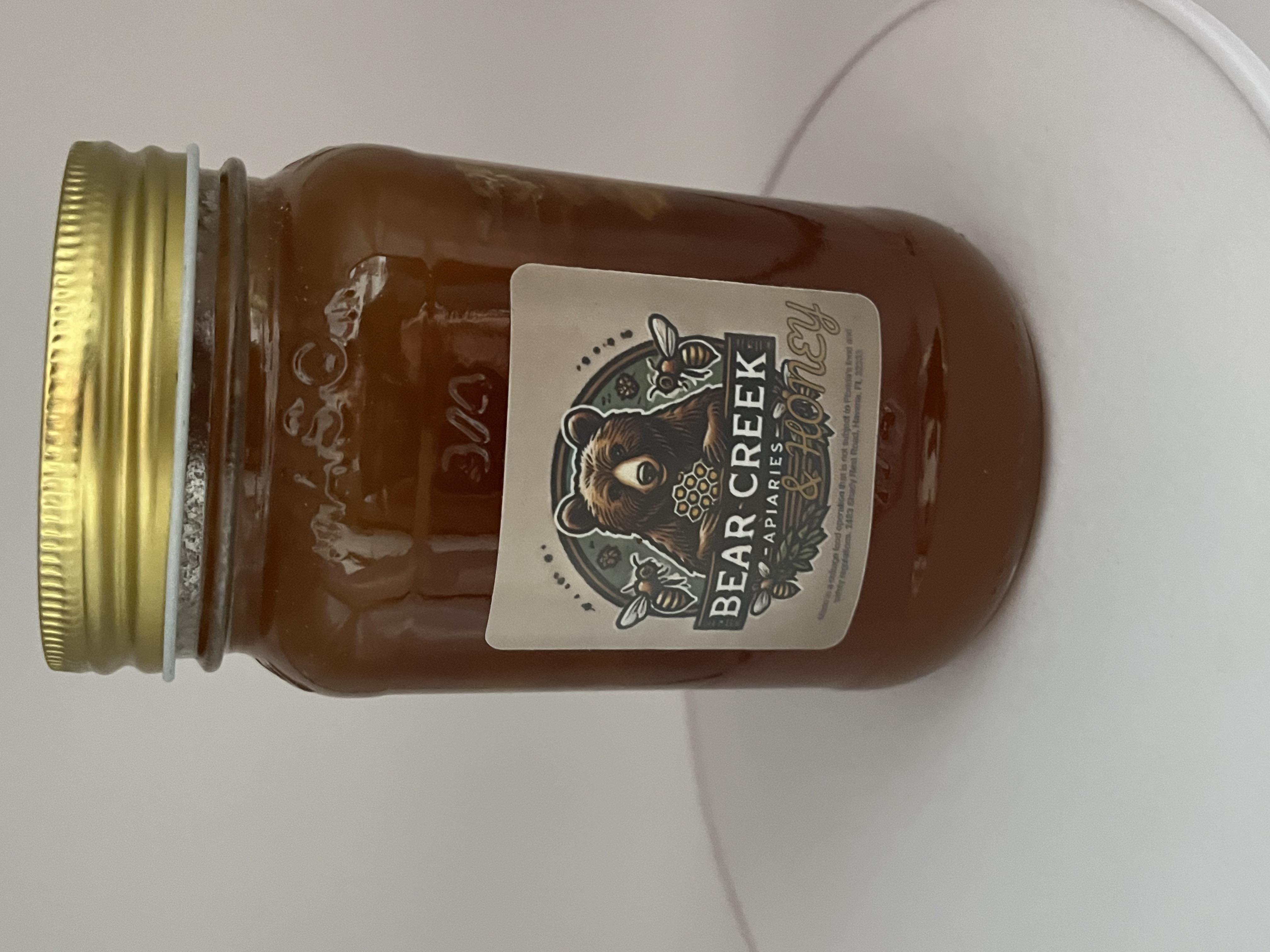 Jar of raw honey